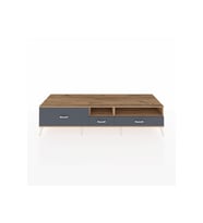 Kronos TV Ünitesi 2 Raflı 3 Çekmeceli  220x59x51 Çam-Çam/Antrasit
