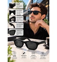 Kameralı Akıllı Güneş Gözlüğü Smart Glasses Siyah Şık Tasarım
