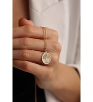 Kişiye Özel 925 Ayar Gümüş Tasarım Hayat Ağacı Kolye (Gold)