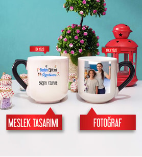 Beden Eğitimi Öğretmenine Hediye Beden Eğitimi Öğretmeni Kupa Bardak Oval Sihirli Fotoğraflı
