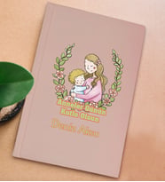 BK Gift Kişiye Özel isimli DTF Anneler Günü Tasarımlı Pembe Sert Kapaklı Defter-5, Anneye Hediye