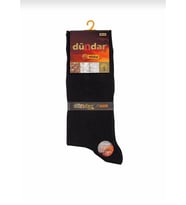 DÜNDAR PLUS 4124 ERKEK MODAL LİKRALI DİKİŞSİZ ÇORAP 12 ADET (Siyah)