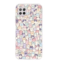 Huawei P40 Lite Uyumlu Sevimli Kediler Desenli Şeffaf Telefon Kılıfı