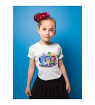 Ters Yüz Baskılı Unisex Imside Out Çizgi Film Çocuk Tişört