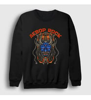 Presmono Unisex Siyah Oni Aesop Rock Sweatshirt 544497tt