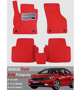 KİA CERATO (2013-2018) Uyumlu EVA Paspas Tam Set–Araca Özel,Kolay Montaj,Su Geçirmez