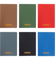 Gfc Life Store -  Notes 17x24 cm Karton Kapaklı İplik Dikişli Defter, 32 Yaprak, 6'lı Paket, Koyu Renkler