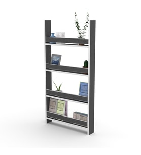 Kenzlife kitaplık fernur 120*060*10 gri duvar rafı