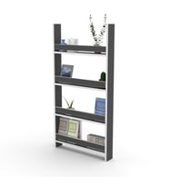 Kenzlife kitaplık fernur 120*060*10 gri duvar rafı