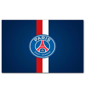 Cakatablo PSG Logosu Mavi Zemin Kırmızı Beyaz Kuşaklı