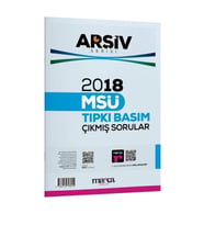 2018 MSÜ ARŞİV SERİSİ Tıpkı Basım Çıkmış Sorular Tamamı Video Çözümlü
