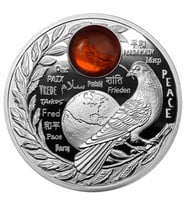 AgaKulche Dünya Barışı Gümüş Sikke Coin