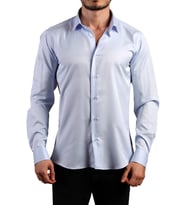 Mavi 8 Drop Ekstra Uzun Kol Dar Kesim Micro Kumaş Kol Düğmeli Slim Fit Erkek Gömlek - 197-4