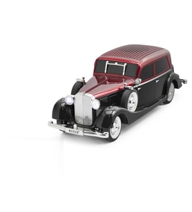 Bluetooth Hoparlör Fm Antika Araba Tasarımlı - Bordo Siyah WS1934