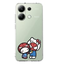 Xiaomi Redmi Note 13 4G Uyumlu Spider & Kity Desenli Şeffaf Telefon Kılıfı