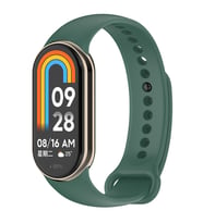 Lexroo Xiaomi Mi Band 9 Serisi Klasik Kordon Silikon Strap Kayış - Koyu Yeşil