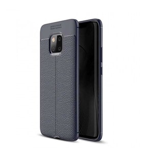 Huawei Mate 20 Pro Kılıf Esnek Pu-Deri Leather-Pu Serisi Protected Case (Lacivert)