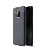 Huawei Mate 20 Pro Kılıf Esnek Pu-Deri Leather-Pu Serisi Protected Case (Lacivert)