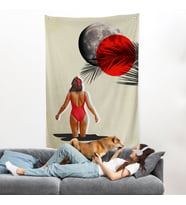 Mayolu Kadın Pop Art Duvar Örtüsü-7874