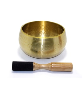 Huzur Ve Dinginlik Veren Pirinç Meditasyon Çanı 15 Cm  (Siyah-Altın)