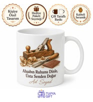 Marangoz Çırağı Talaş Tozu Zımpara Yapan Ahşap Kokusu Çaycı Kupa Hediye