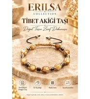 Sertifikalı Tibet Akiği Doğal Taş Makrome Bileklik Ayarlanabilir Hematit Aparatlı