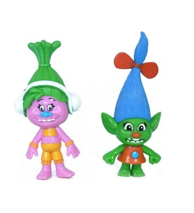 Trolls Yağmur Ormanı Şans Bebekleri 2 li Figür - TBG256562/YEŞİL-PEMBE