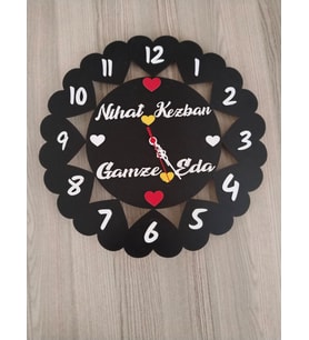 SALON-ODA-İŞ YERİ kaliteli DUVAR SAATİ 3mm mdf siyah-beyaz ÇOK ŞIK TASARIM-2