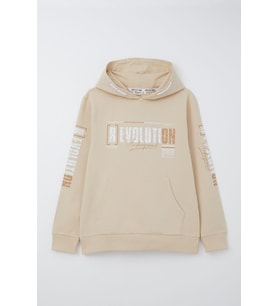 Breeze Erkek Çocuk Sweatshirt Kapüşonlu Kanguru Cepli 9-16 Yaş, Krem