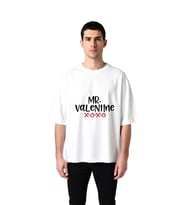 Sevgililer Günü Şıklaması Baskılı Erkek Oversize Tişört