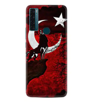 TCL 20 SE Kılıf Resimli Desenli Baskılı Silikon Kılıf Wolf and Moon 2 1381