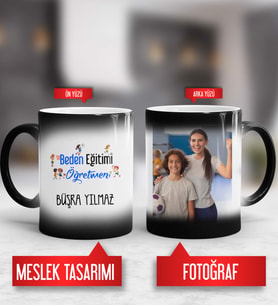 Beden Eğitimi Öğretmenine Hediye Beden Eğitimi Öğretmeni Kupa Bardak Sihirli Fotoğraflı