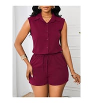 Kadın Kolsuz Yakalı önden Düğmeli Dubai Bluz Ve Bağcıklı Kısa şort Ikili Takım