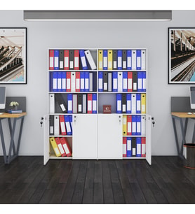 Kenzlife klasör dolabı kilitli ılgar byz 175*160*30 klasörlük kitaplık ofis arkalıksız
