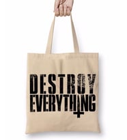 Destroy Everythıng Rammstein Bez Çanta Uzun Saplı
