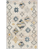 Eliana Home Baskılı, Yıkanabilir Kaymaz Taban Salon Halısı LNA1011 100x150 cm (Bej)