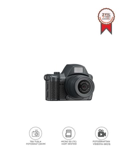 Dijital Fotoğraf Makineleri Video Mini Kamera 2K Video 128GB Destekli CMR42 Siyah