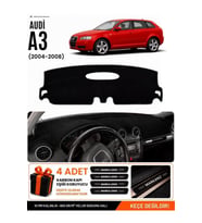 AUDI A3 (2004-2008) Uyumlu Torpido Örtüsü Torpido Kılıfı - Siyah