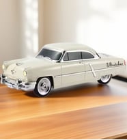 Ultratekno 1952 Lincoln Capri Model Retro Araba Bluetooth Hoparlör Fm Radyo USB Tf Aux Destekli Speaker (Bej)
