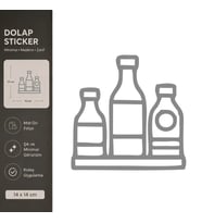 Soslar Mat Gri Dekoratif Folyo Sticker 14x14 cm