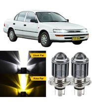 Toyota Corolla Efsane Kasa 1991-1998 Uyumlu Mercekli Far Ampulü Led Xenon Sarı-Beyaz Şimşek Etkili