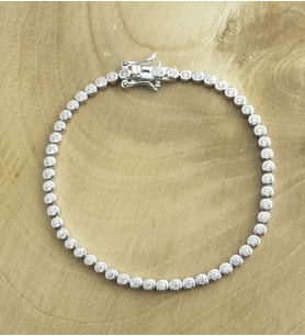 Pırlanta Kalıp Mini Su Yolu Gümüş Bileklik
