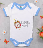 BK Kids Uyandırma Servisi Tasarımlı Mavi Bebek Body Zıbın-1