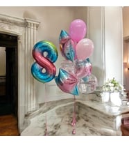 Parlak Gradient Heliyum Balon Aranjmanı – Özel Günlerinize Işıltı Katın!
