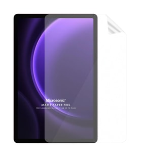 Microsonic Samsung Galaxy Tab S9 FE+ Paper Feel Kağıt Dokulu Mat Ekran Koruyucu (Renksiz)