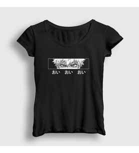 Presmono Kadın Siyah Bakugo Eyes Anime Boku No Hero Academia T-Shirt 234318tt