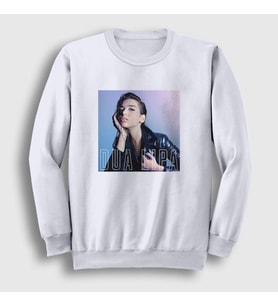 Presmono Unisex Beyaz Poster V3 Dua Lipa Sweatshirt 326328tt