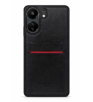 Redmi 13C Kartlıklı Rich Boss Lüx Deri Kılıf Siyah