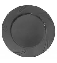 TABAK KRİSTAL 22,5 CM SİYAH PK:6-