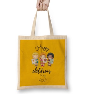 Happy Childrens Day 2021 Bez Çanta Uzun Saplı